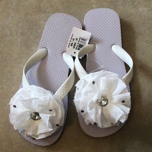 Fancy decorated flip-flops